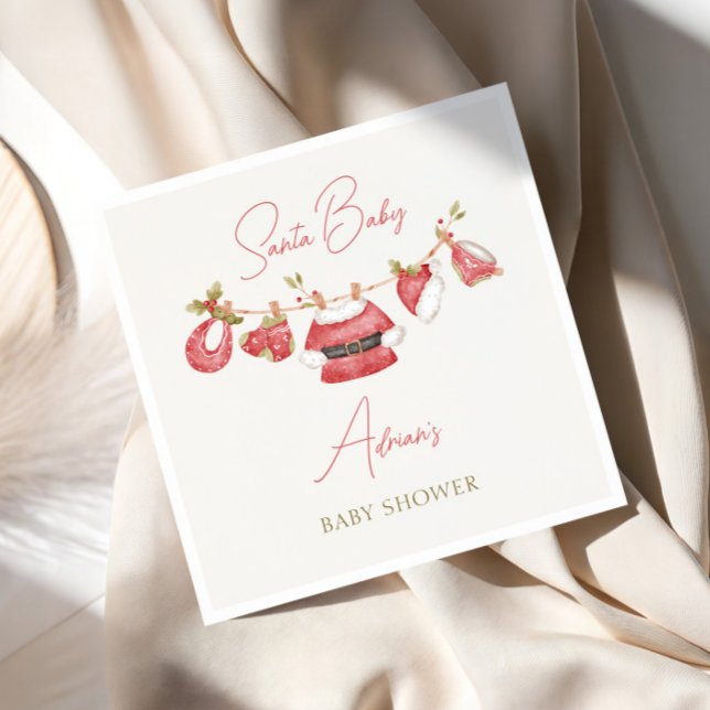 Serviette En Papier Père Noël Vêtements pour bébés Baby shower pour ga (Créateur téléchargé)