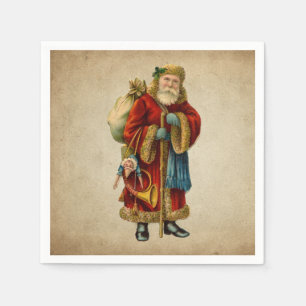 Serviette En Papier Père Noël vintage de l'ancien monde pour Noël