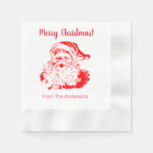 Serviette En Papier Père Noël vintage Noël