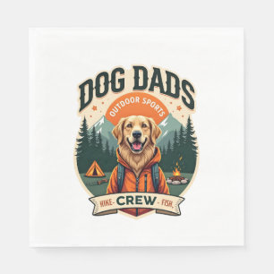 Serviette En Papier Pères de chien vintage Équipe de sports de plein a