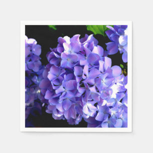 Serviette En Papier Périwinkel hydrangeas violet bleu fleur floral