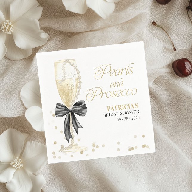 Serviette En Papier Perles De Bow Rose Et Fête des mariées De Poursuit (Créateur téléchargé)