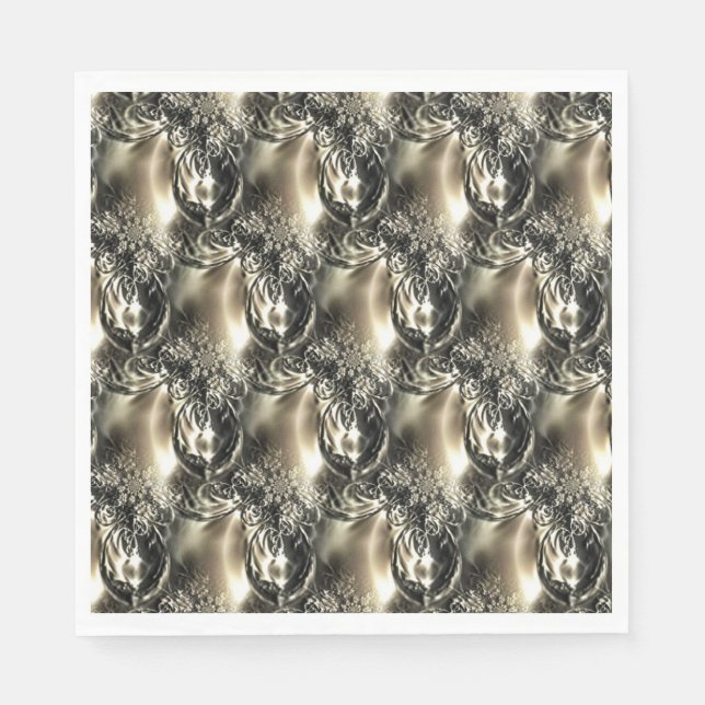 Serviette En Papier Perles dorées (Devant)