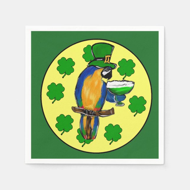 SERVIETTE EN PAPIER PERROQUET ST. PATTY (Devant)