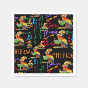 Serviette En Papier Perroquets de Fête
