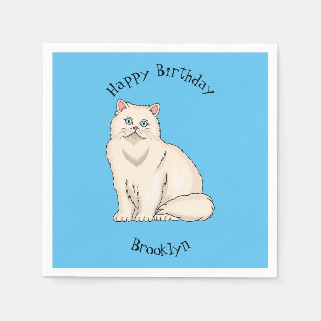 Serviette En Papier Persian cat (Devant)