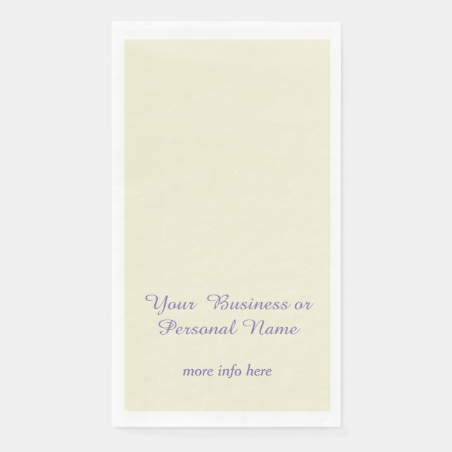 Serviette En Papier personalized ecru color - elegant (Devant)