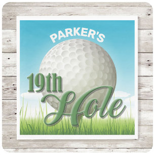 Serviette En Papier PERSONALIZED NAME Golfer Golf Pro Ball 19th Hole