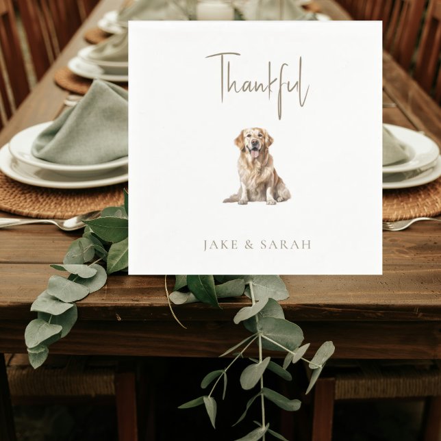 Serviette En Papier Personalized Pet Thanksgiving Cocktail (Créateur téléchargé)