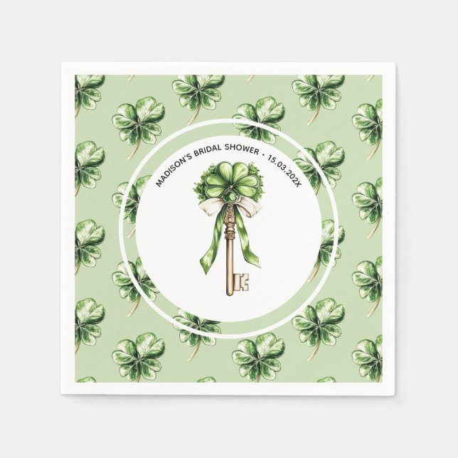 Serviette En Papier Personalized St. Patrick’s Day Bridal Shower (Devant)