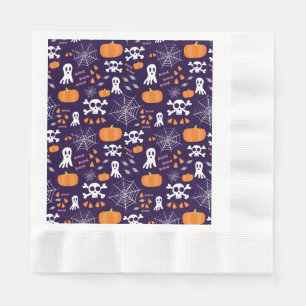 Serviette En Papier Personnages amusants et effrayants d'Halloween