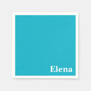 Serviette En Papier Personnalisable en bleu des Caraïbes