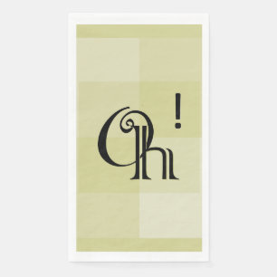 Serviette En Papier Personnalisable Oh ! Amusant, Typographie moderne