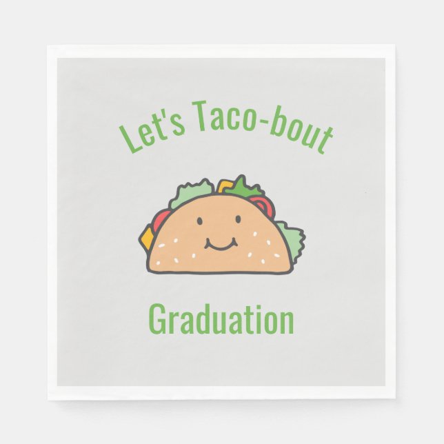 Serviette En Papier Personnalisable Taco-bout Graduation Taco (Devant)