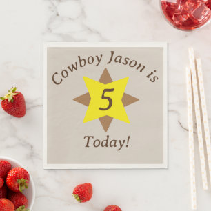 Serviette En Papier Personnalisable thème Cowboy