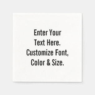 Serviette En Papier Personnalisé