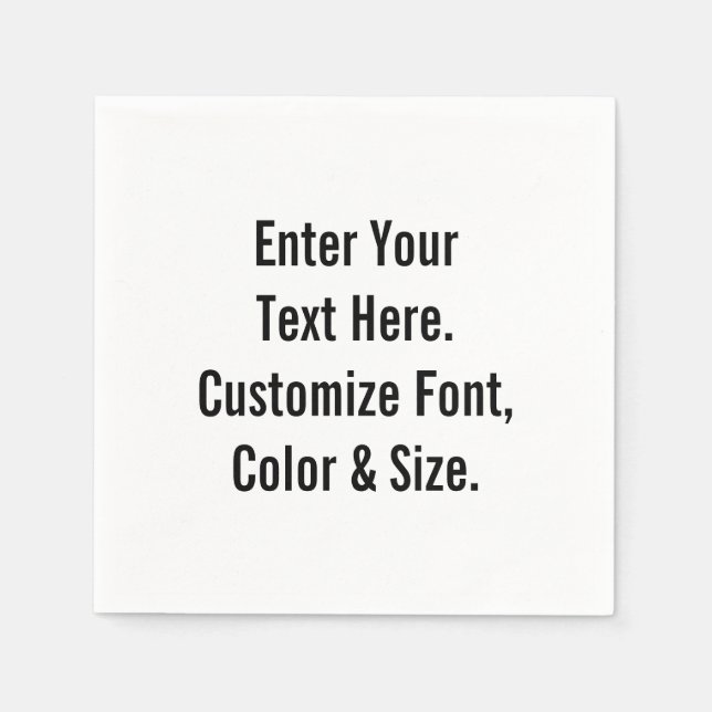 Serviette En Papier Personnalisé (Devant)