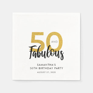 Serviette En Papier Personnalisé 50 et fabuleux papier fête d'annivers