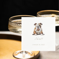Personnalisé Anglais Bulldog Pet Mariage