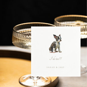 Serviette En Papier Personnalisé Animaux de compagnie Boston Terrier M