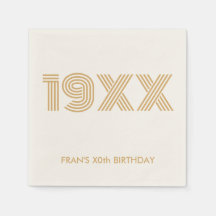 Personnalisé Année or Anniversaire serviettes pers