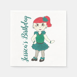 Serviette En Papier Personnalisé Anniversaire Fille Tap Dance Considér