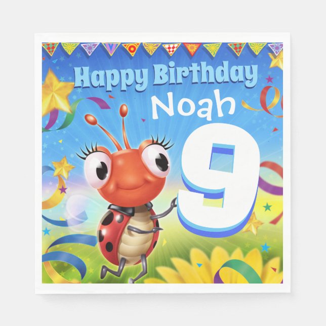 Serviette En Papier Personnalisé Anniversaire Garçon de papier de fête
