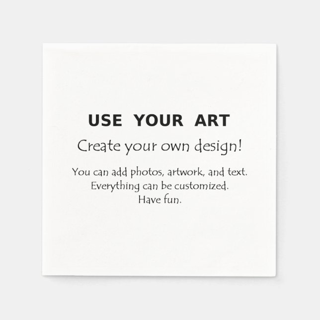 Serviette En Papier Personnalisé avec votre art ou vos photos, customi (Devant)