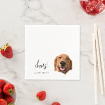 Personnalisé Chien Mariage Cocktail Napkins  Chefs