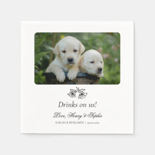 Serviette En Papier Personnalisé Cocktail photo pour animaux domestiqu