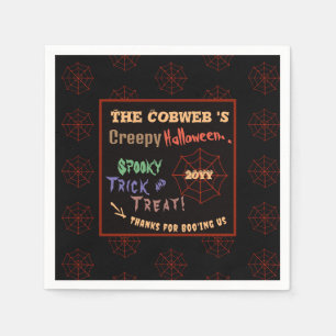 Serviette En Papier Personnalisé Déplaisant coloré Halloween Spider We