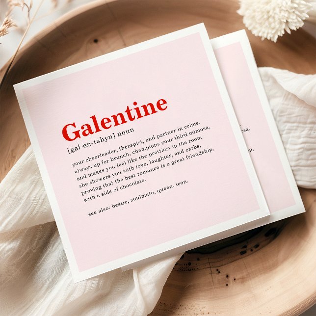 Serviette En Papier Personnalisé Happy Galentine's Day Party Napkins (Créateur téléchargé)