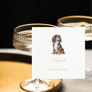 Serviette En Papier Personnalisé King Charles Spaniel Mariage animal