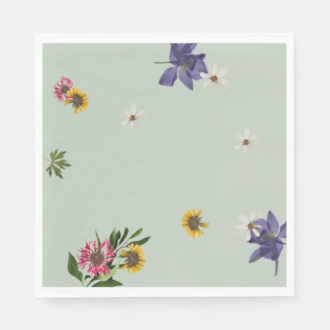 Serviette En Papier Personnalisé Lilac Sage Floral Jardin Partie Napki (Devant)