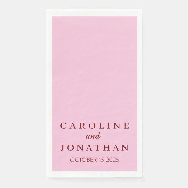 Serviette En Papier Personnalisé Nom Personnalisé Design Design Script (Devant)