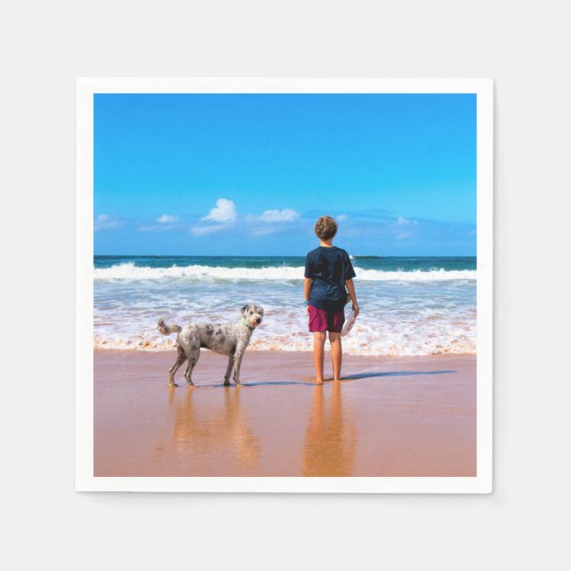 Serviette En Papier Personnalisé Personnalisé Votre Naples Photo (Devant)