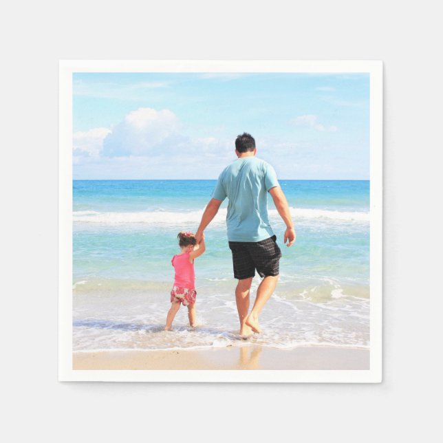 Serviette En Papier Personnalisé Personnalisé Votre Naples Photo (Devant)