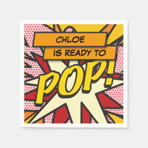 Serviette En Papier Personnalisé prêt à POP amusant Baby shower modern