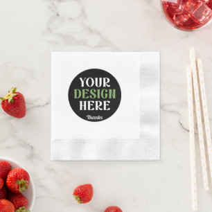 Serviette En Papier personnalisé, unique, élégant et minimaliste kiss 