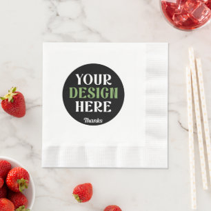 Serviette En Papier personnalisé, unique, élégant & minimaliste hershe