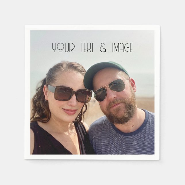 Serviette en papier personnalisée avec votre propr (Devant)