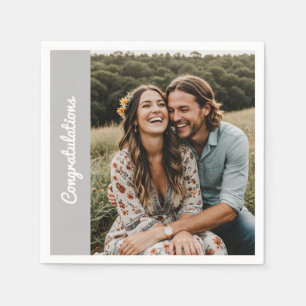 serviette en papier personnalisée photo texte enga