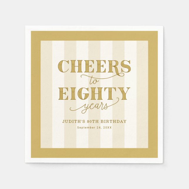 Serviette en papier personnalisée pour fête d'anni (Devant)