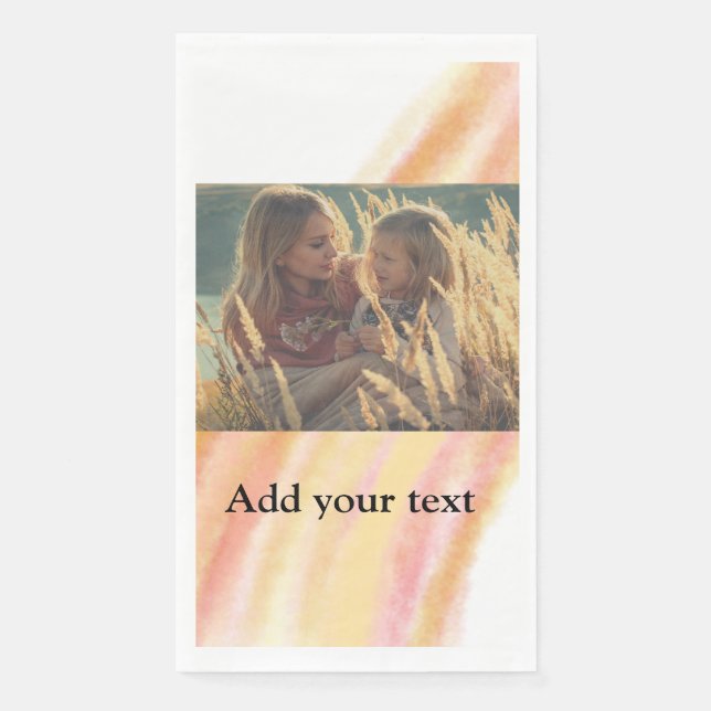 Serviette En Papier personnaliser ajouter votre photo noël eau personn (Devant)