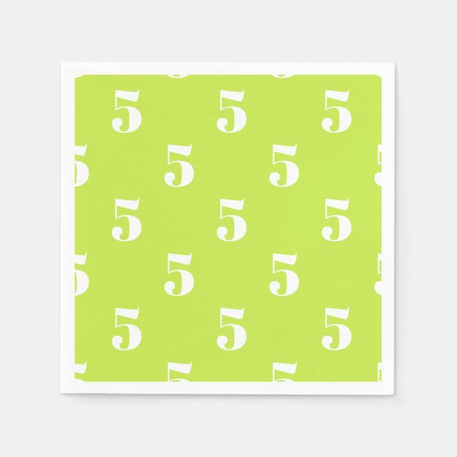 Serviette En Papier Personnaliser avec la lettre blanche initiale Numé (Devant)