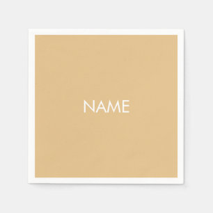 Serviette En Papier Personnaliser avec nom, texte minimaliste chameau