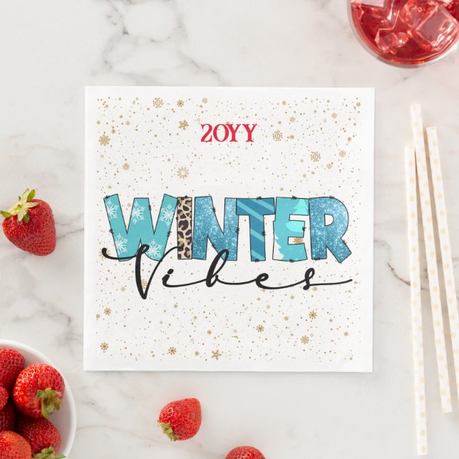 Serviette En Papier Personnaliser des vibrations d'hiver (En situation)