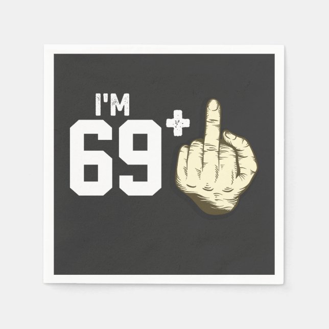 Serviette En Papier Personnaliser Funny Finger Costume Anniversaire (Devant)