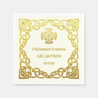 Personnaliser le Mariage celte Ivory et Faux Gold