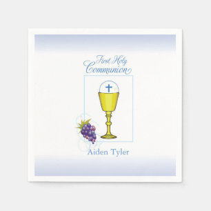 Serviette En Papier Personnaliser Nom Garçon Première Communion Chal